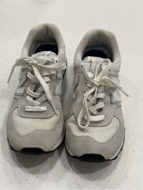 New Balance White and Light Gray Women's Sneakers
